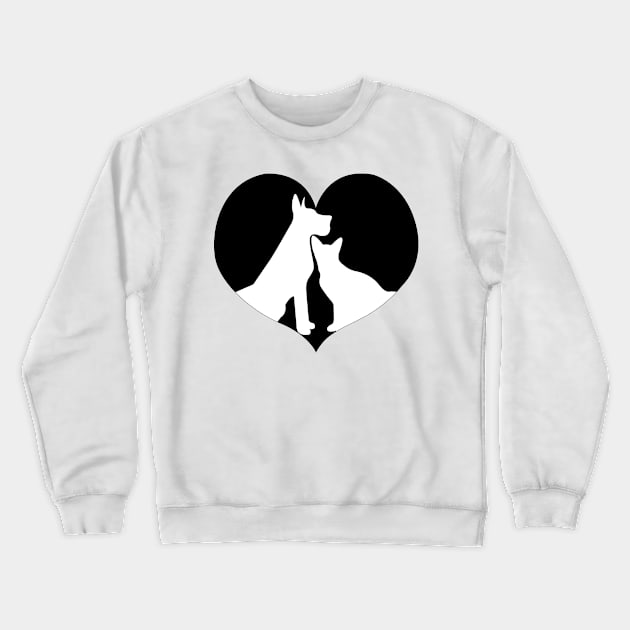 Dog and cat Crewneck Sweatshirt by Pet & Nature Lovers